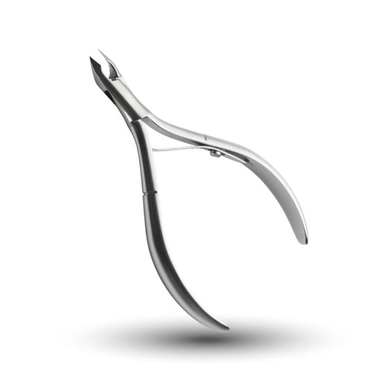 Rui Smiths Ultra-Premium Stainless Steel Cuticle Nippers - Professional Stainless Steel Cuticle Cutters - Spanish Handle, Rounded Box Joint, Matte Chrome Plated - 5mm Jaw, Single Spring - Image 1